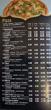 Efrino Pizza Kebab Pasta à Budenheim menu