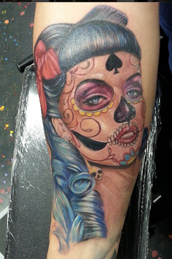 Explore flower name tattoo ideas, creative tattoo ideas in Mcallen, available at World Famous La Mancha Tattooz