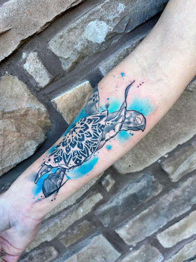 Explore circular tattoo ideas, creative tattoo ideas in Sullivan, available at Double Time Tattoo
