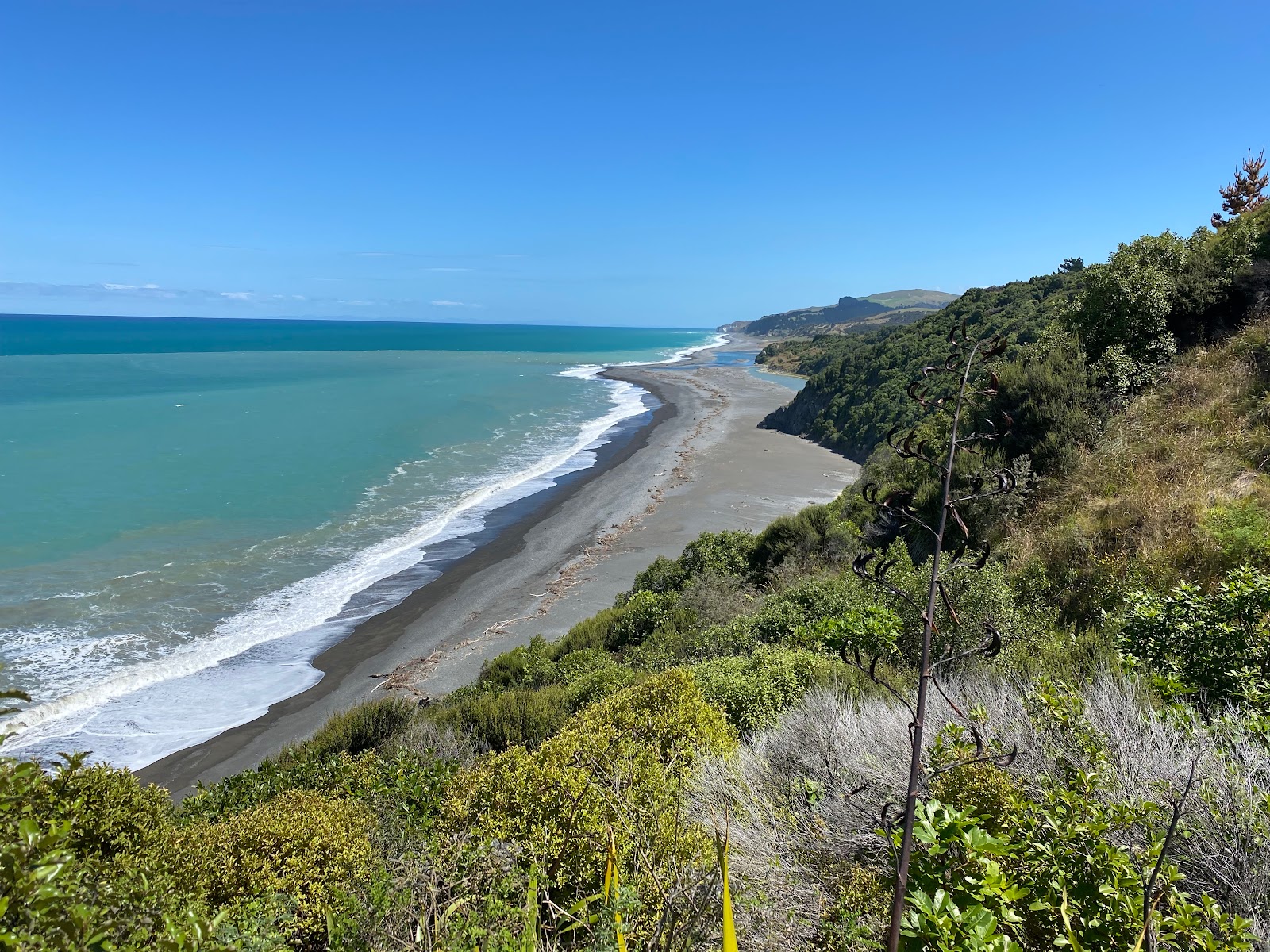Foto von Motunau Beach mit lange, gerade küste