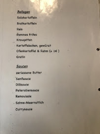 Restaurant de fruits de mer Restaurant Kruse à Wangerooge (le menu)