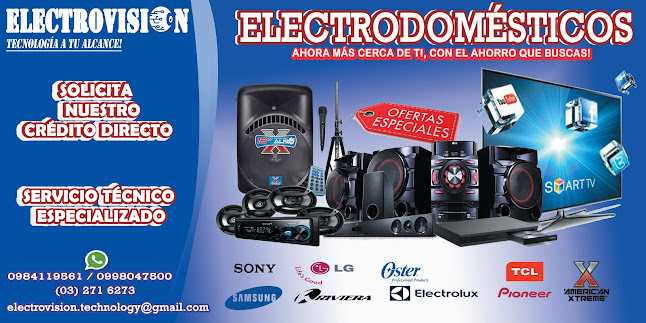 "ELECTROVISION" VENTA - ELECTRODOMESTICOS / SERVICIO TÉCNICO