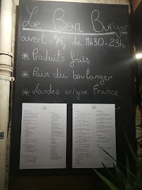 Le Bon Burger Vieux Port à Marseille menu