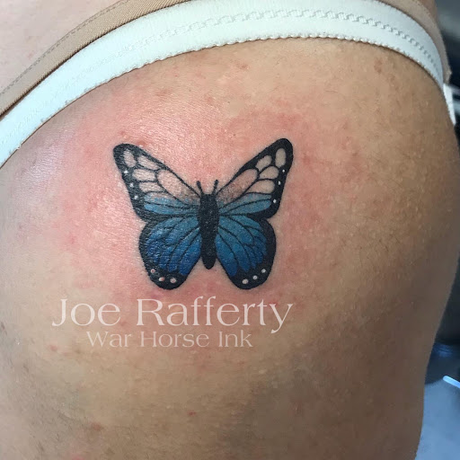 Explore feminine sleeve tattoo ideas, creative tattoo ideas in Kent, available at War Horse Ink