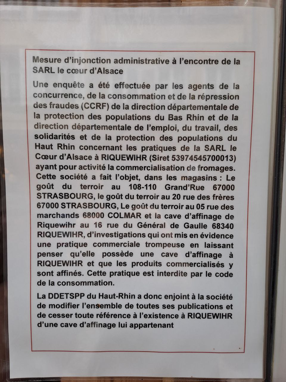 Photo n° 1 de l'avis de Seb. fait le 20/01/2024 à 17:01