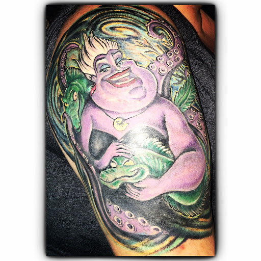 Explore train tattoo ideas, creative tattoo ideas in Saint Petersburg, available at Lucky You Tattoo