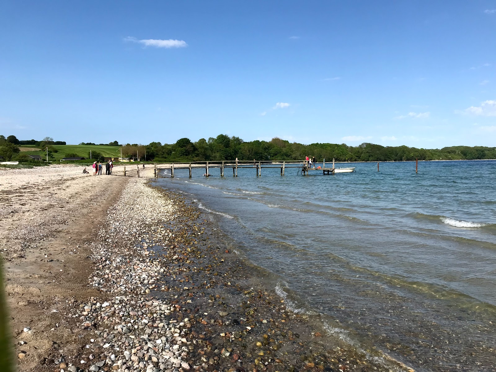Fotografie cu Vemmingbund Beach cu o suprafață de nisip beige și pietricele