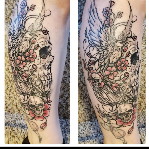 Explore japanese leg tattoo ideas, creative tattoo ideas in Canon City, available at Royal Gorge Custom Tattoos & Piercings LLC