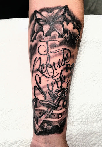 Explore chain link tattoo ideas, creative tattoo ideas in Phoenix, available at GreyWash Ink Tattoo