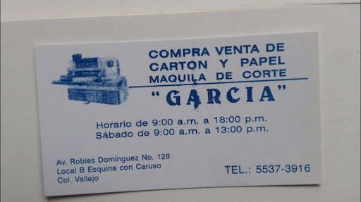 Compra Venta de Cartón y Papel Maquila de Corte García (no compramos desperdicio ni archivo muerto)