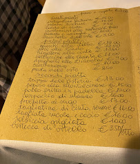 Osteria Nonna Gina à Siena carte