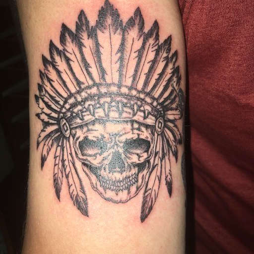 Explore chest piece tattoo ideas for women, creative tattoo ideas in Centre, available at Leftys