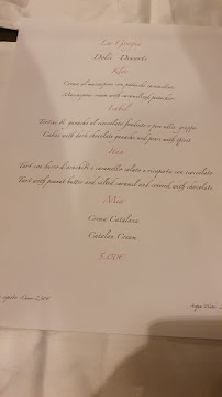 La Gorgia Vino & Cucina à Gaiole in Chianti carte