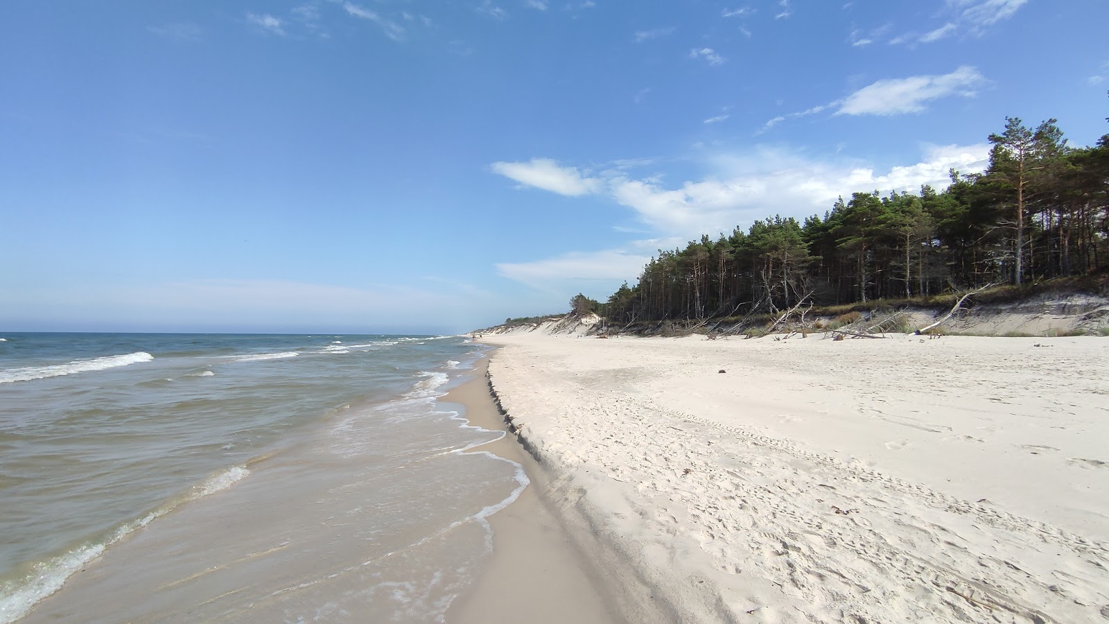 Fotografija Cholpin Beach z svetel pesek površino