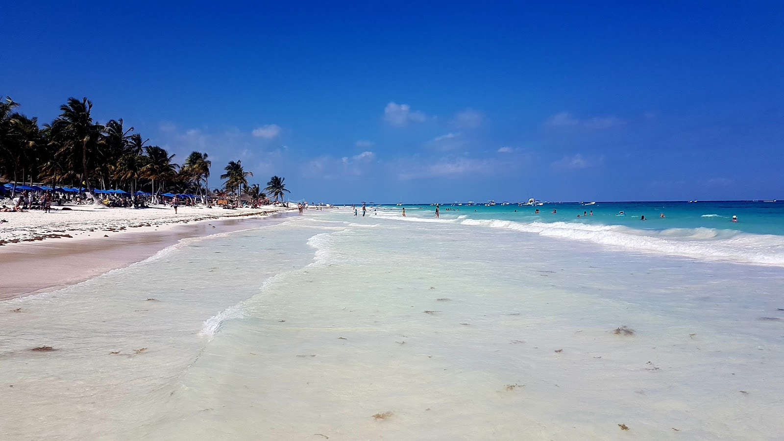 Fotografija Playa Tulum z beli fini pesek površino