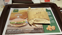Menu / carte de McDonald's à Milan