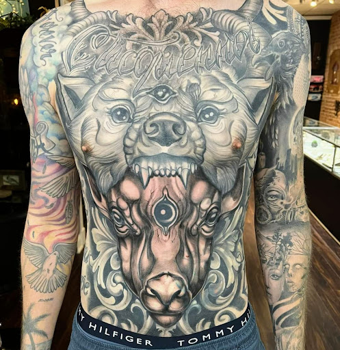 Explore mgk tattoo ideas, creative tattoo ideas in Dubuque, available at The Crows Nest
