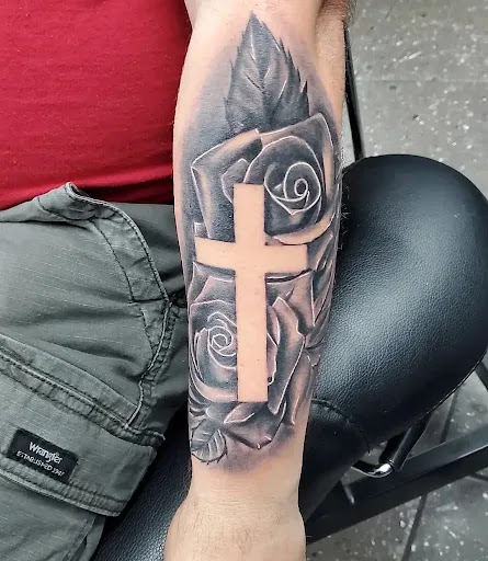 Explore hunting sleeve tattoo ideas, creative tattoo ideas in Rio Grande City, available at RG INK