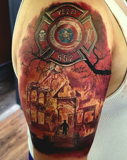 Explore black and white tattoo ideas, creative tattoo ideas in East Northport, available at Tormented Souls