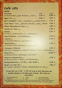 Carte du Café Wünsdorf à Zossen