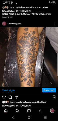 Explore tribal bear tattoo ideas, creative tattoo ideas in Chicago, available at Lucky Devil Tattoo and Piercings