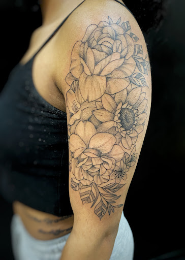 Explore clock sleeve tattoo ideas, creative tattoo ideas in Dorchester, available at Skard4lyfeink Tattoo & Supply