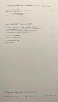 Menu du Morelli Ristorante à Milan