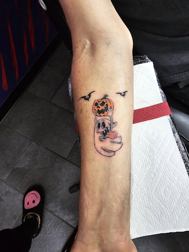 Explore funny friend tattoo ideas, creative tattoo ideas in Cadillac, available at Warchief Tattoo, LLC