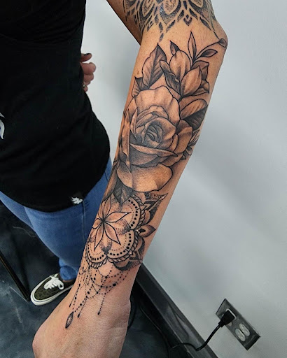 Explore dark souls tattoo ideas, creative tattoo ideas in San Antonio, available at Firme Copias Tattoo Studio