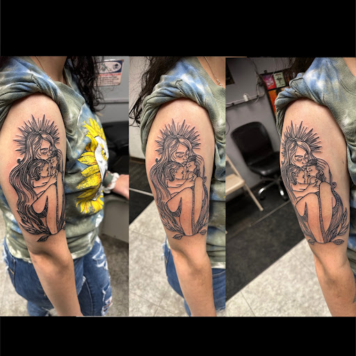 Explore mardi gras mask tattoo ideas, creative tattoo ideas in Hudson Falls, available at ALTERED ADDICTION TATTOOS