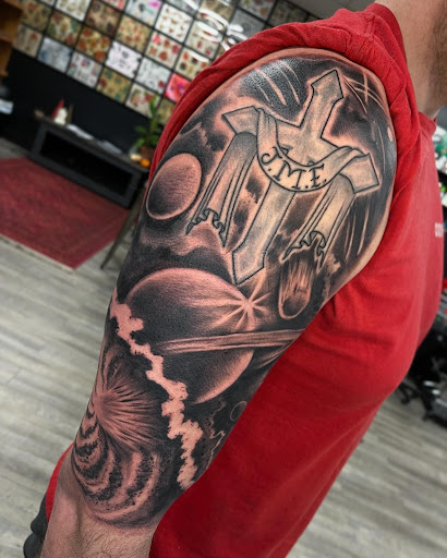 Explore pooh bear tattoo ideas, creative tattoo ideas in Bradley, available at The 22 Tattoo Company