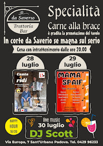 Restaurant Bar Trattoria Da Saverio à Sant'Urbano (la carte)