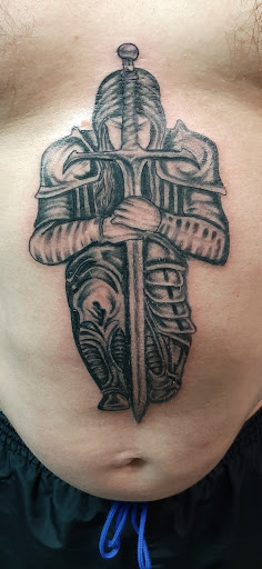 Explore puerto rico map tattoo ideas, creative tattoo ideas in Sunbury, available at Axonic Inkworks Custom Tattoo Studio