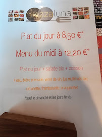 Le Mezzaluna à Arras menu