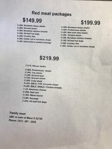 Grocery Store «Family Meat Grocery», reviews and photos, 3201 W Main St, Mims, FL 32754, USA
