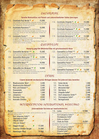 Menu du La Frida Mexicana à Viernheim