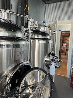 A row of beer taps