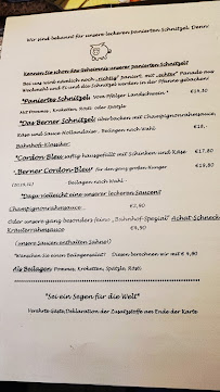 Menu du Zum Bahnhof à Jockgrim