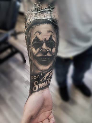 Explore simple witch tattoo ideas, creative tattoo ideas in Mc Kees Rocks, available at Exile Ink