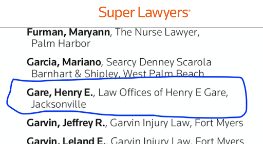 Attorney «Law Offices of Henry E. Gare, P.A.», reviews and photos