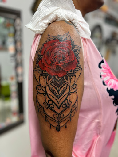 Explore forearm tattoo filler ideas, creative tattoo ideas in Loganville, available at Not Of This World Tattoo & Piercing