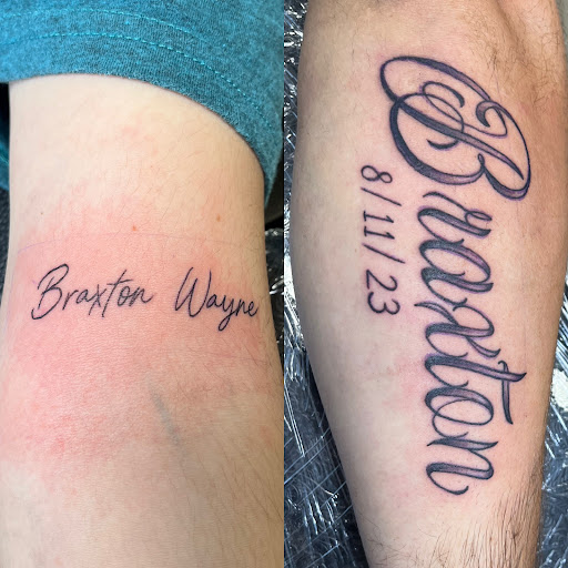 Explore helix tattoo ideas, creative tattoo ideas in Houston, available at 333 Tattoo Studio HTX