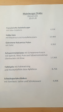 Mainburger Stube à Mainburg menu
