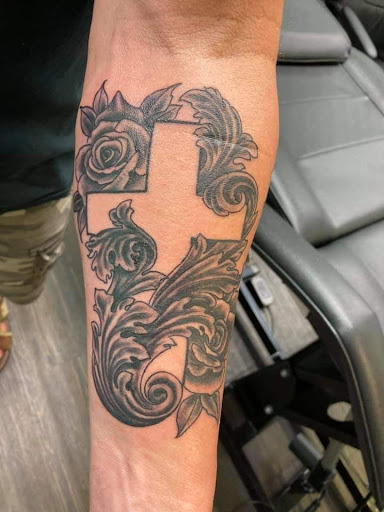 Explore the amity affliction tattoo ideas, creative tattoo ideas in Mckinney, available at Borrowed Time Fine Art Gallery Tattoo Shop