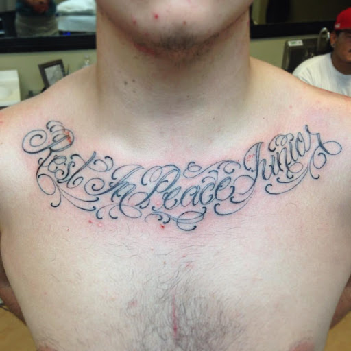 Explore sound wave tattoo ideas, creative tattoo ideas in Stockton, available at Stockton Tattoo & Piercing