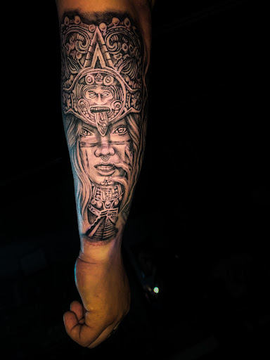 Explore bourbon glass tattoo idea, creative tattoo ideas in Roanoke, available at Saint Cecilias Art Studio