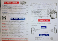 Menu / carte de La Pause'Quand la pause s'impose' à Châteauneuf-sur-Isère