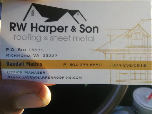 Roofing Contractor «Harper RW & Sons Inc», reviews and photos, 2104 Decatur St, Richmond, VA 23224, USA