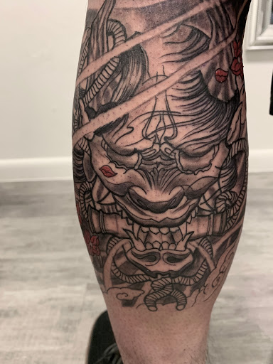 Explore black and grey tattoo filler ideas, creative tattoo ideas in Mesquite, available at SKIN GALLERY TATTOO