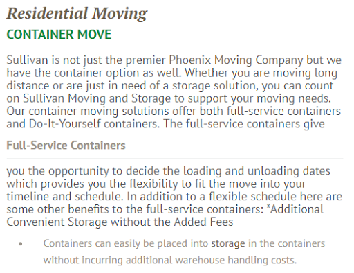 Moving Company «Sullivan Moving & Storage», reviews and photos, 1439 S 40th Ave #200a, Phoenix, AZ 85009, USA